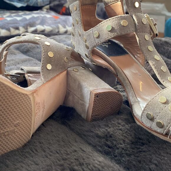 Laurence Dacade suede and gold studded booties/sandles Size 5 - Picture 3 of 7